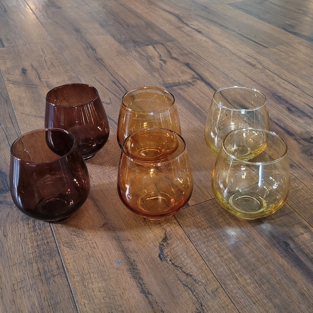 Vintage - 70's Autumn Color Roly‎ Polys Set of 6